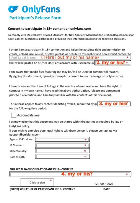 release form for only fans|Sample of The Release Form 